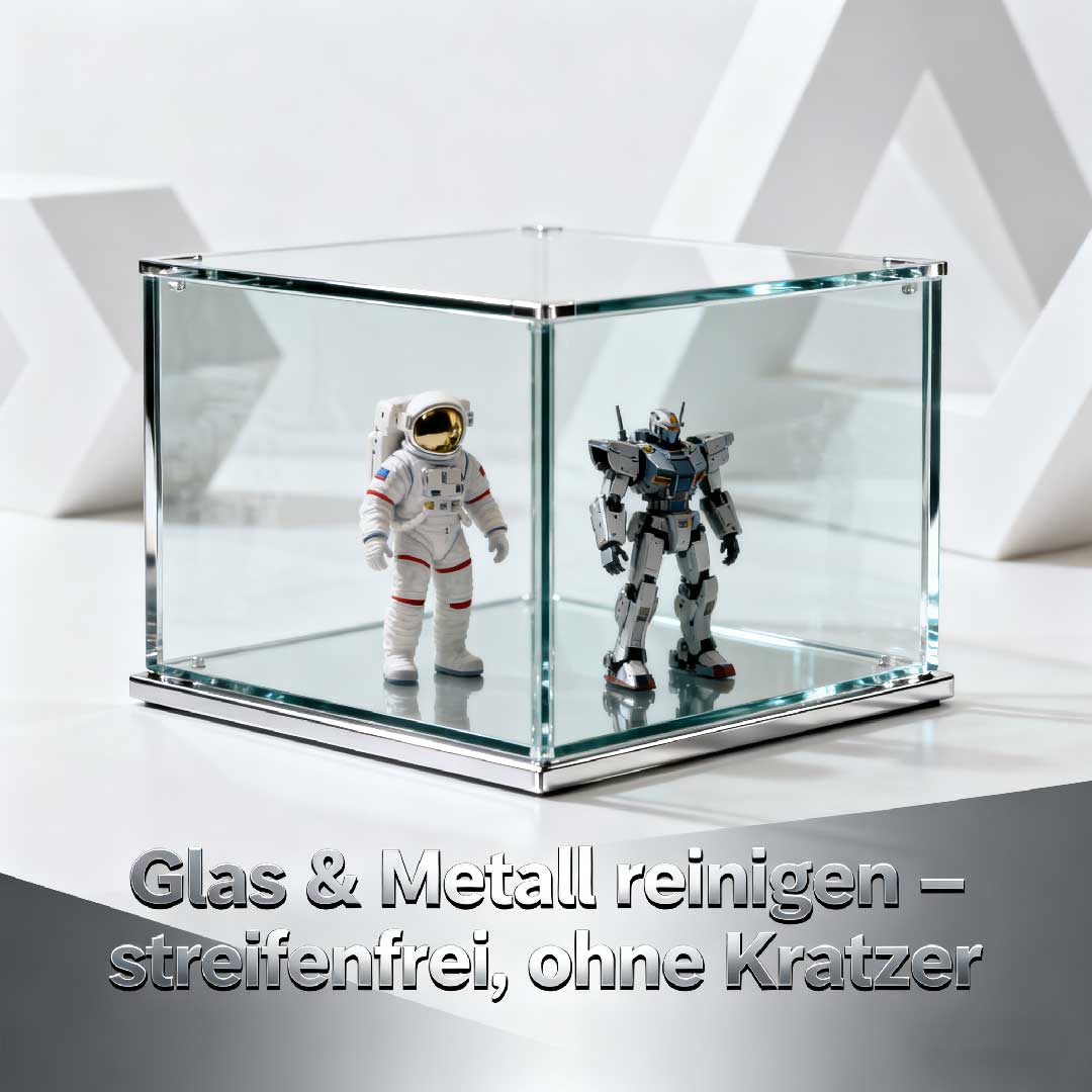Glas- und Metallvitrine reinigen – streifenfrei und ohne Kratzer