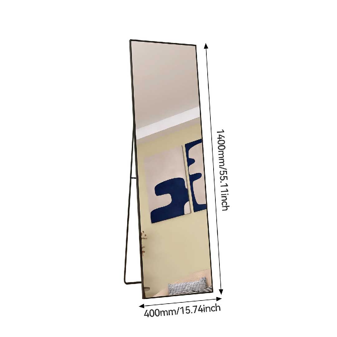 Yelenaro Wandspiegel & Standspiegel mit Schwarzem Metallrahmen – Modernes Design
