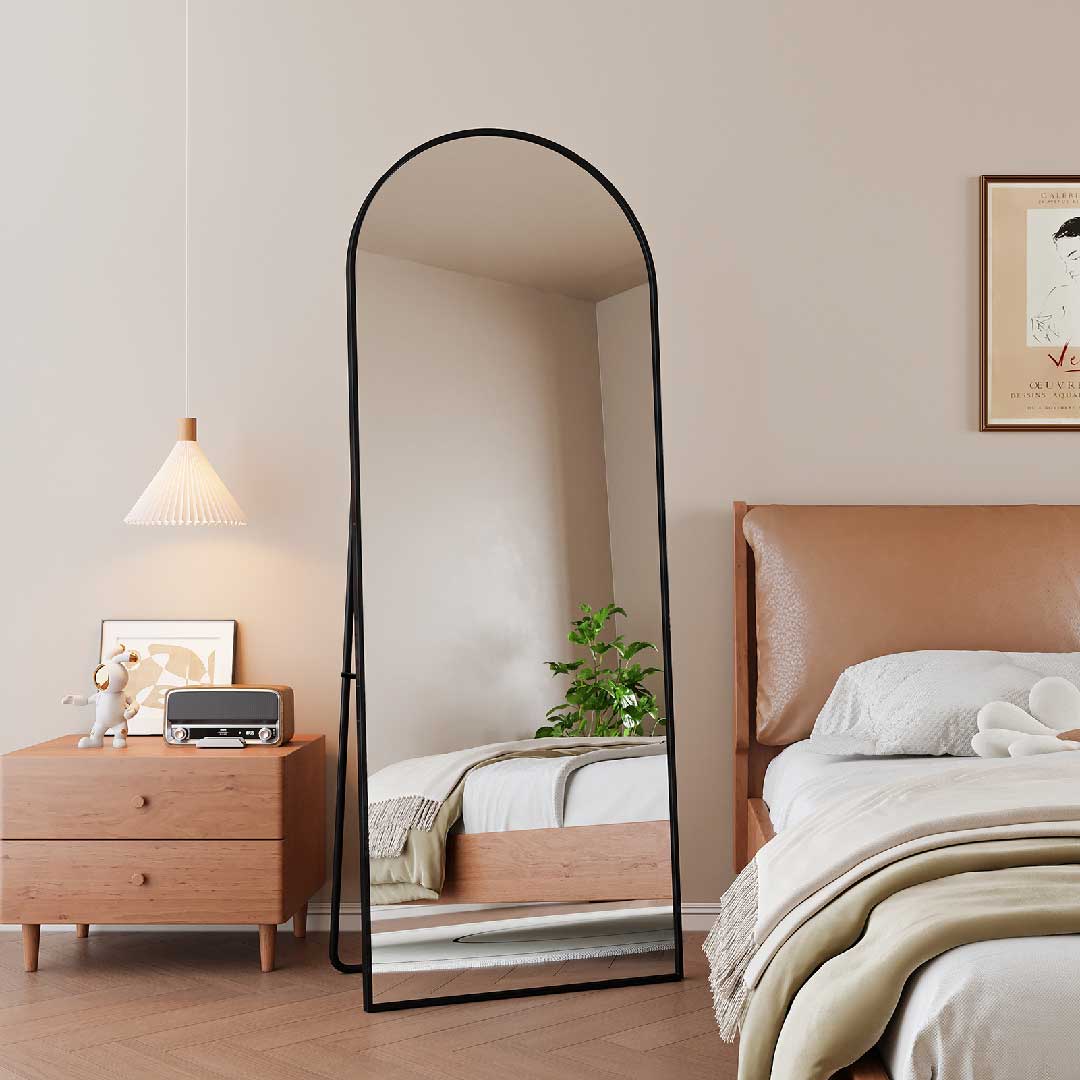 Yelenaro Bogen-Ganzkörperspiegel 162×53cm Gold/Schwarz