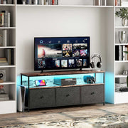 Kompakter TV-Schrank 108 cm von Yelenaro mit LED-Beleuchtung – ideal für kleine Wohnzimmer und Apartments