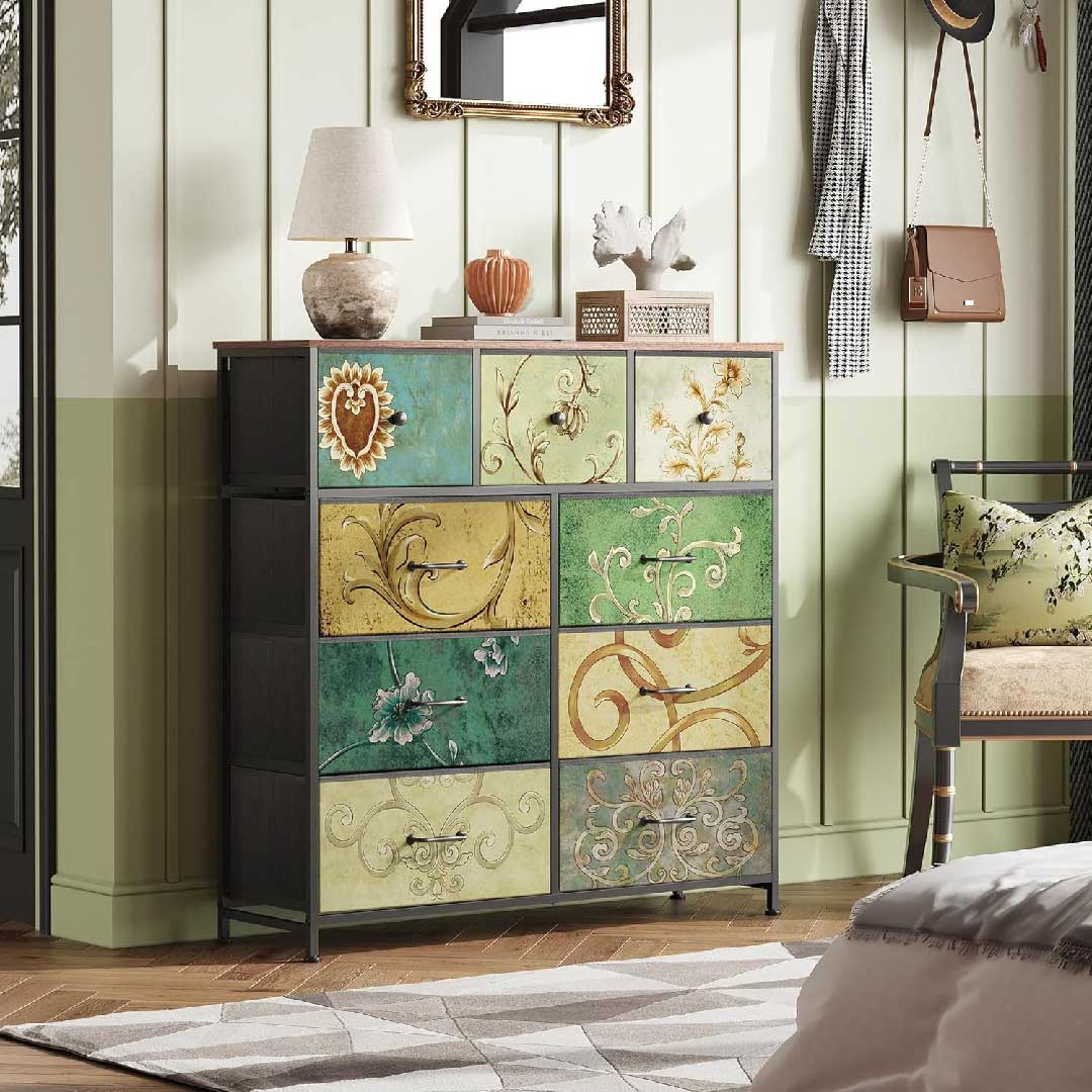 Yelenaro Luminarix Highboard 9 Schubladen, Boho Vintage