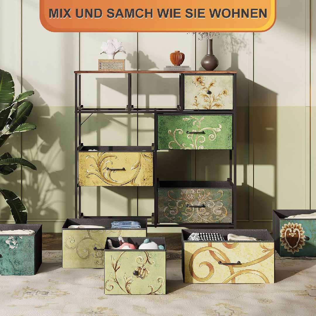 Yelenaro Luminarix Highboard 9 Schubladen, Boho Vintage