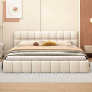 Bubble-Design Polsterbett von Yelenaro – elegantes Leinenbett 160x200 für modernes Schlafzimmer, weich & pflegeleicht.