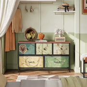 Yelenaro Luminarix Kommode 5 Schubladen, Boho Vintage Sideboard