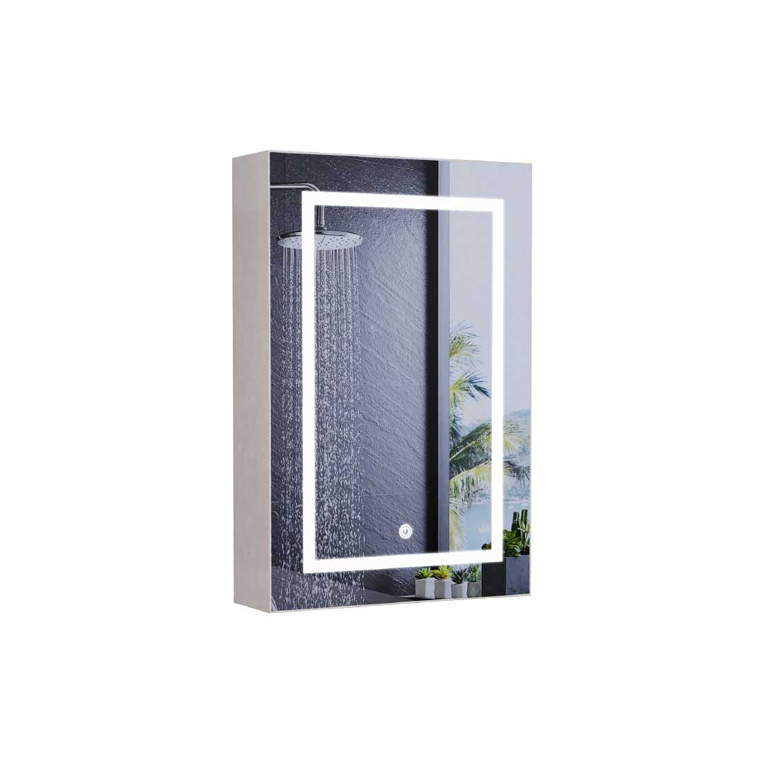 Yekenaro LED-spegelskåp 70x50 cm med touch och förvaring