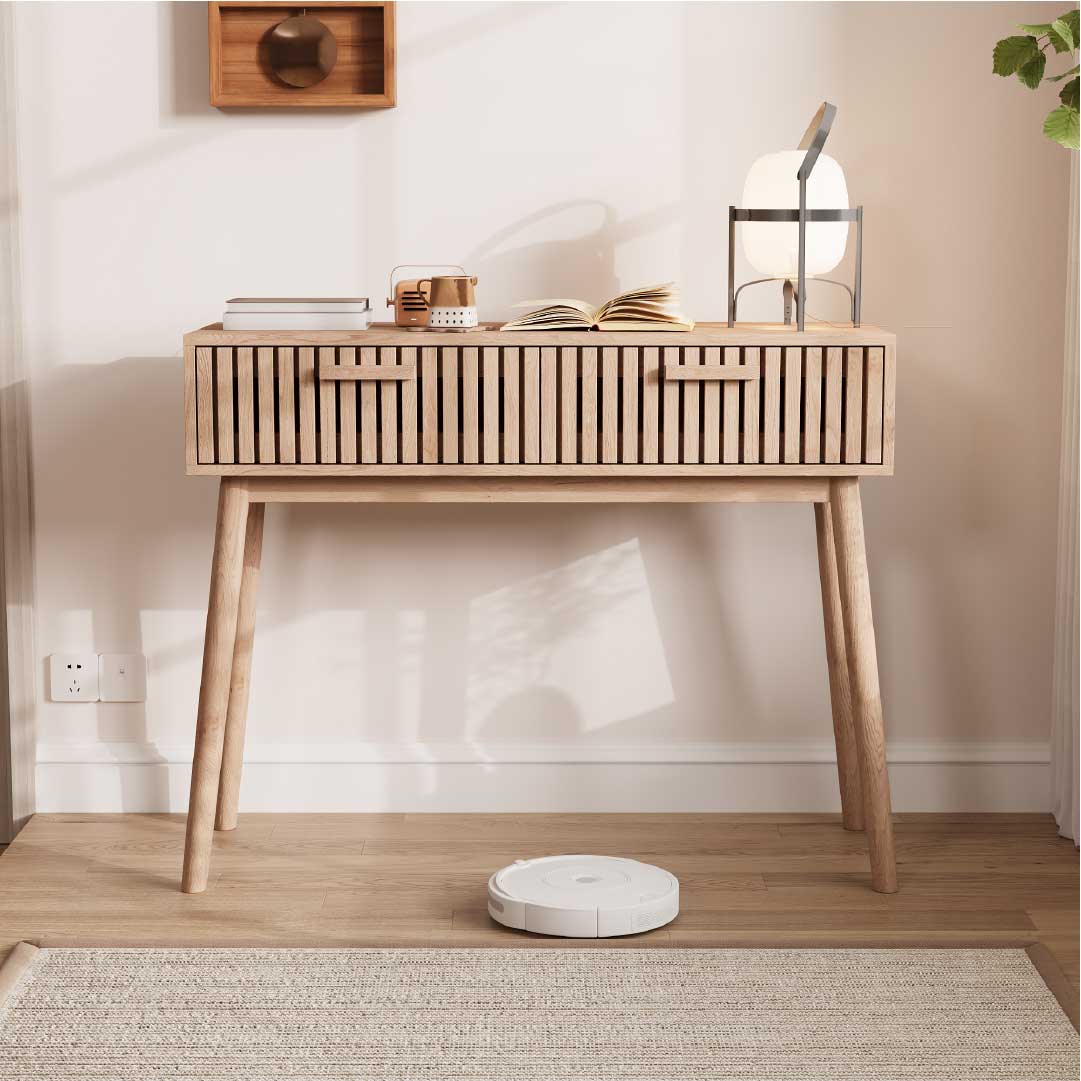 Yelenaro konsolbord 100 cm med 2 lådor – hallbord i träimitation