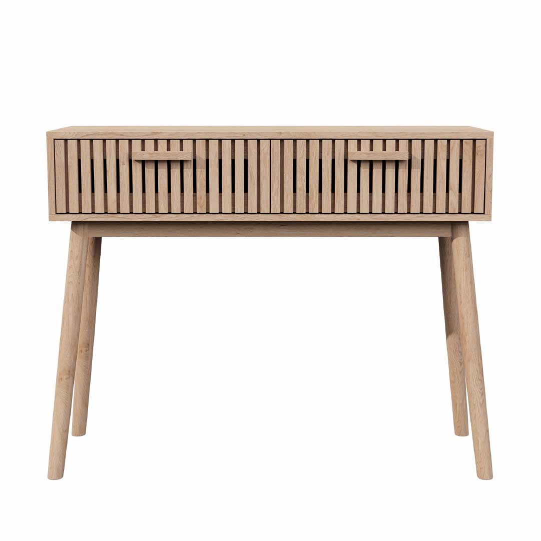 Yelenaro konsolbord 100 cm med 2 lådor – hallbord i träimitation