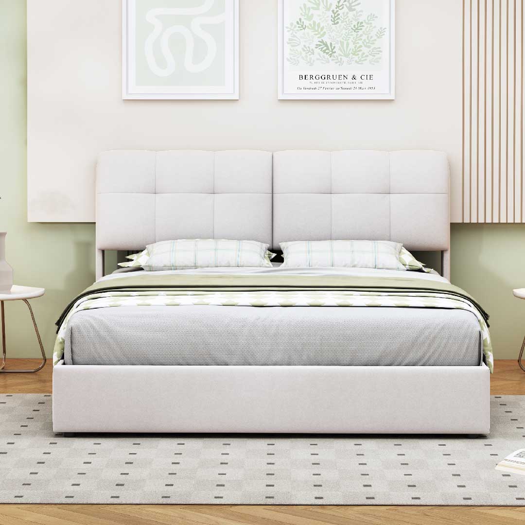 Yelenaro Polsterbett mit Stauraum und gepolstertem Kopfteil – Samt Doppelbett 140x200 oder 160x200 cm