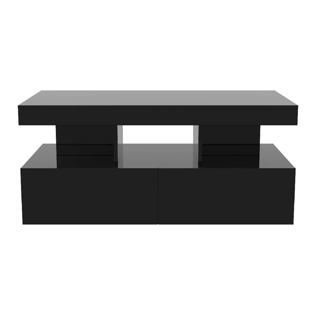 Yelenaro LED-Couchtisch mit Hochglanz & Stauraum