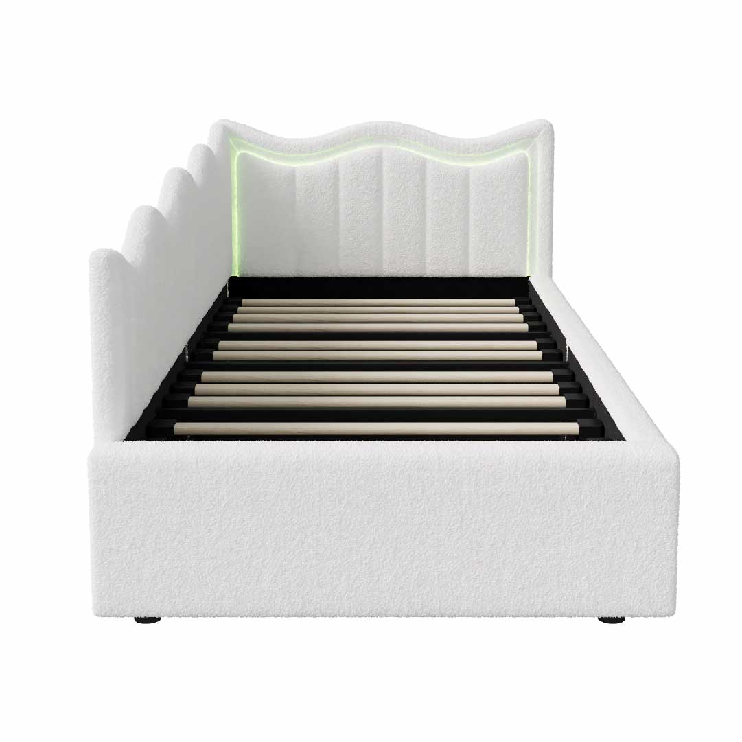 Yelenaro Kontinentalsäng 90x200 med LED & Sänglåda – Förvaringssäng med Ribbotten