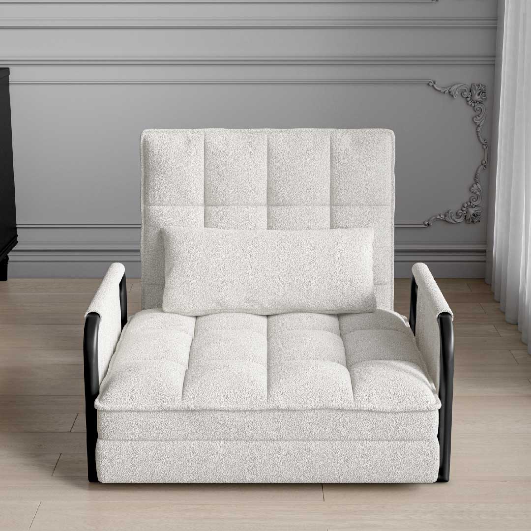 Yelenaro Bouclé Schlafsessel als bequemer Sessel – verstellbare Rückenlehne, ideal für Wohnzimmer, Gästezimmer oder Homeoffice