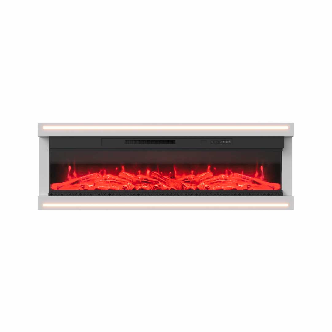 Yelenaro Elektrisk LED inbyggd kamin 50 / 60 tum med värme