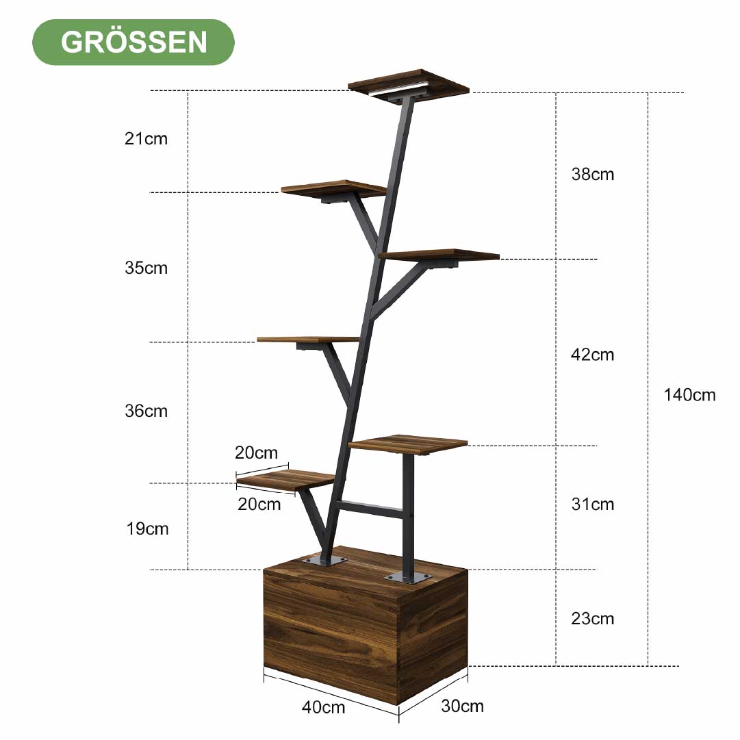 Yelenaro 6-vånings växtställ med fullspektrum LED, timer och förvaring – 2-pack