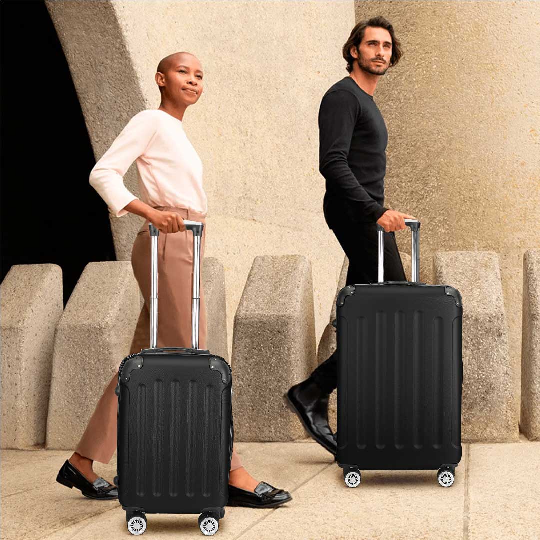 Yelenaro Kofferset 3 Teilig Hartschale – Leichtes Reisekoffer Set mit TSA Schloss