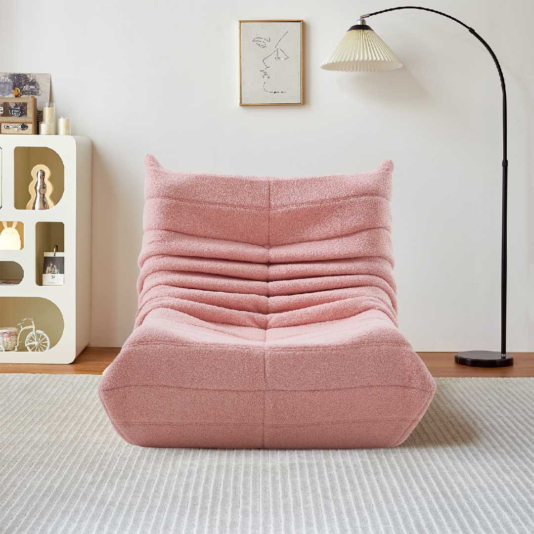 Rosa Yelenaro Bodensessel Bodensofa im Wohnzimmer, modernes Sitzsack Sofa für entspannte Lounge-Atmosphäre