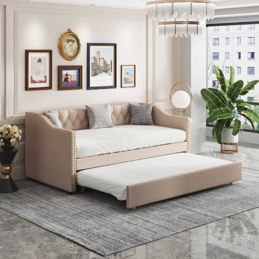 Yelenaro Schlafsofa 90x200cm Ausziehbares Polsterbett