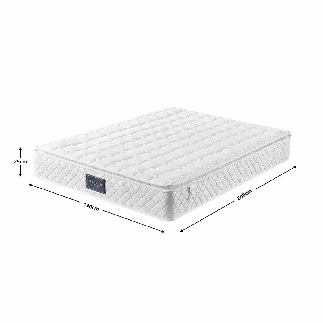 Yelenaro 7-zons resårmadrass 25 cm H3 – 90x200, 140x200, 160x200 Oeko-Tex®