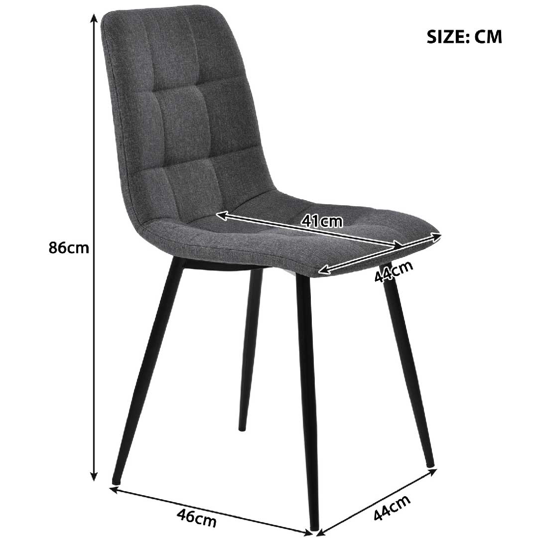 Yelenaro Esszimmerstuhl 4er-Set – Samt & Leinen Polsterstühle mit Rückenlehne, ergonomisch & stabil, modern für Küche & Wohnzimmer