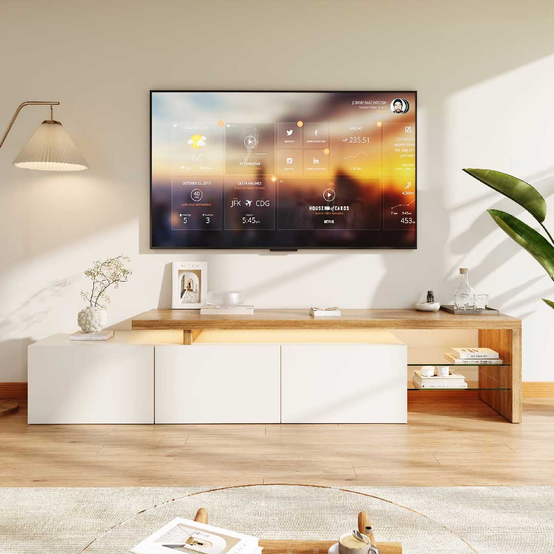 Yelenaro TV-Schrank 200 cm mit LED & Holzoptik